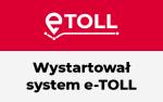 na białym tle czarny napis wystartował e-toll