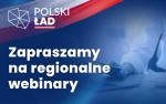 napis zapraszamy na regionalne webinary