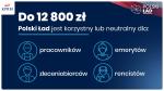 napis: do 12800 zł polski ład jest korzystny lub neutralny dla pracowników, emerytów, zleceniobiorców, rencistów.