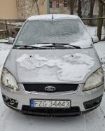 Przód srebrnego samochodu Ford C-MAX- brak widocznych uszkodzeń